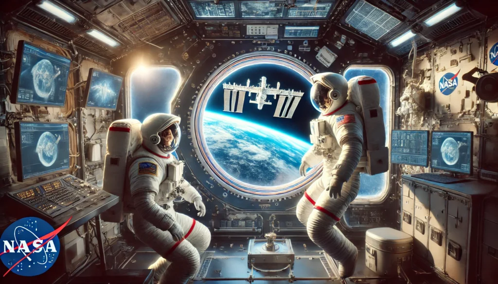 NASA astronotları uzayda