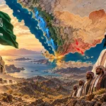 Yemen ve Suudi Arabistan bayrakları ile Babülmendep çevresindeki ilerleme ve geri çekilme hatlarını gösteren harita eşliğinde, Abdülmelik el-Husi liderliğindeki Ensarullah güçleri ile Suudi Arabistan destekli Yemen güçlerinin karşı karşıya gelişini betimleyen temsili görsel.